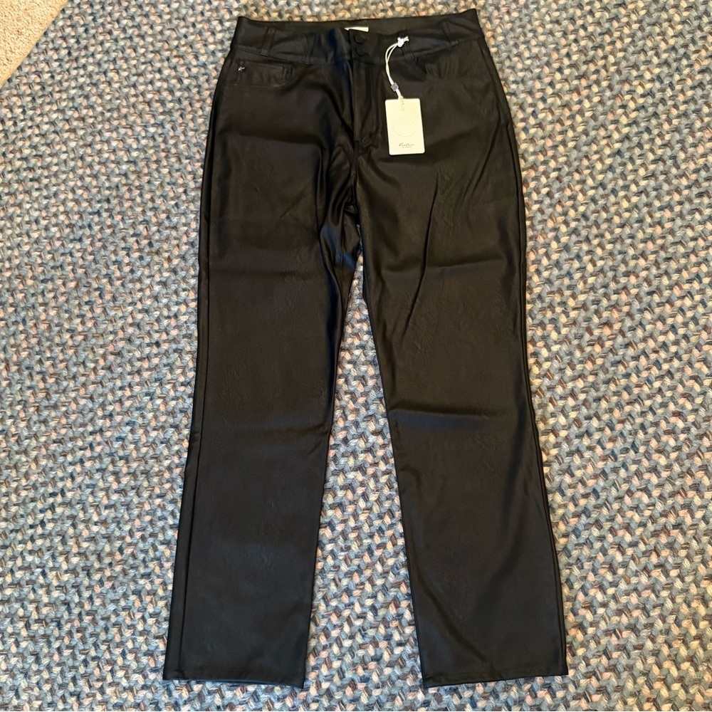 KanCan Faux Leather Skinny Straight Jeans NWT - Picture 3 of 11